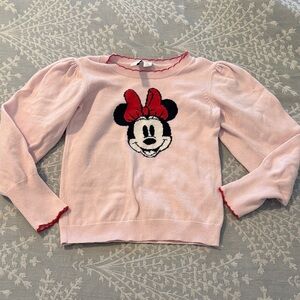 Janie and Jack Pink Sweater with Minnie  Design